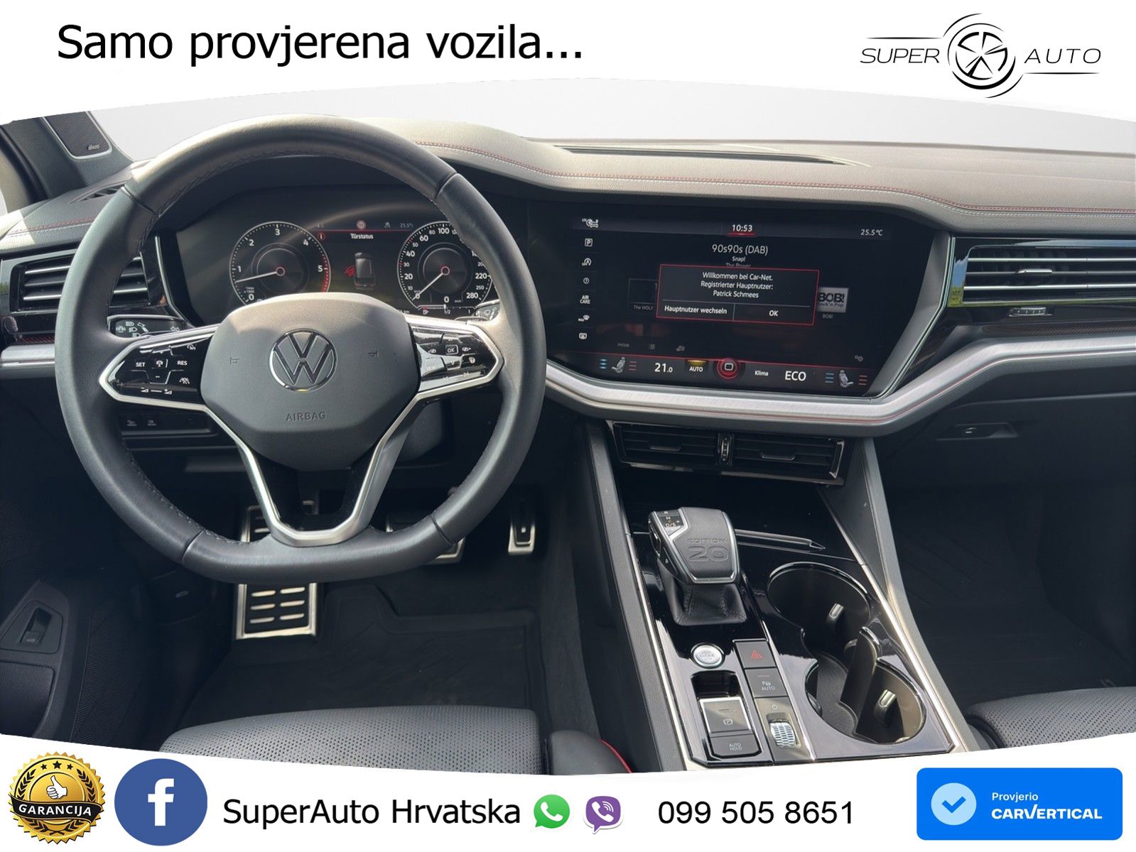 Volkswagen Touareg 3.0 V6 TDI (286 KS) 4MOTION Tiptronic ZRAČNI+ACC+GR SJED+KAM+PANO