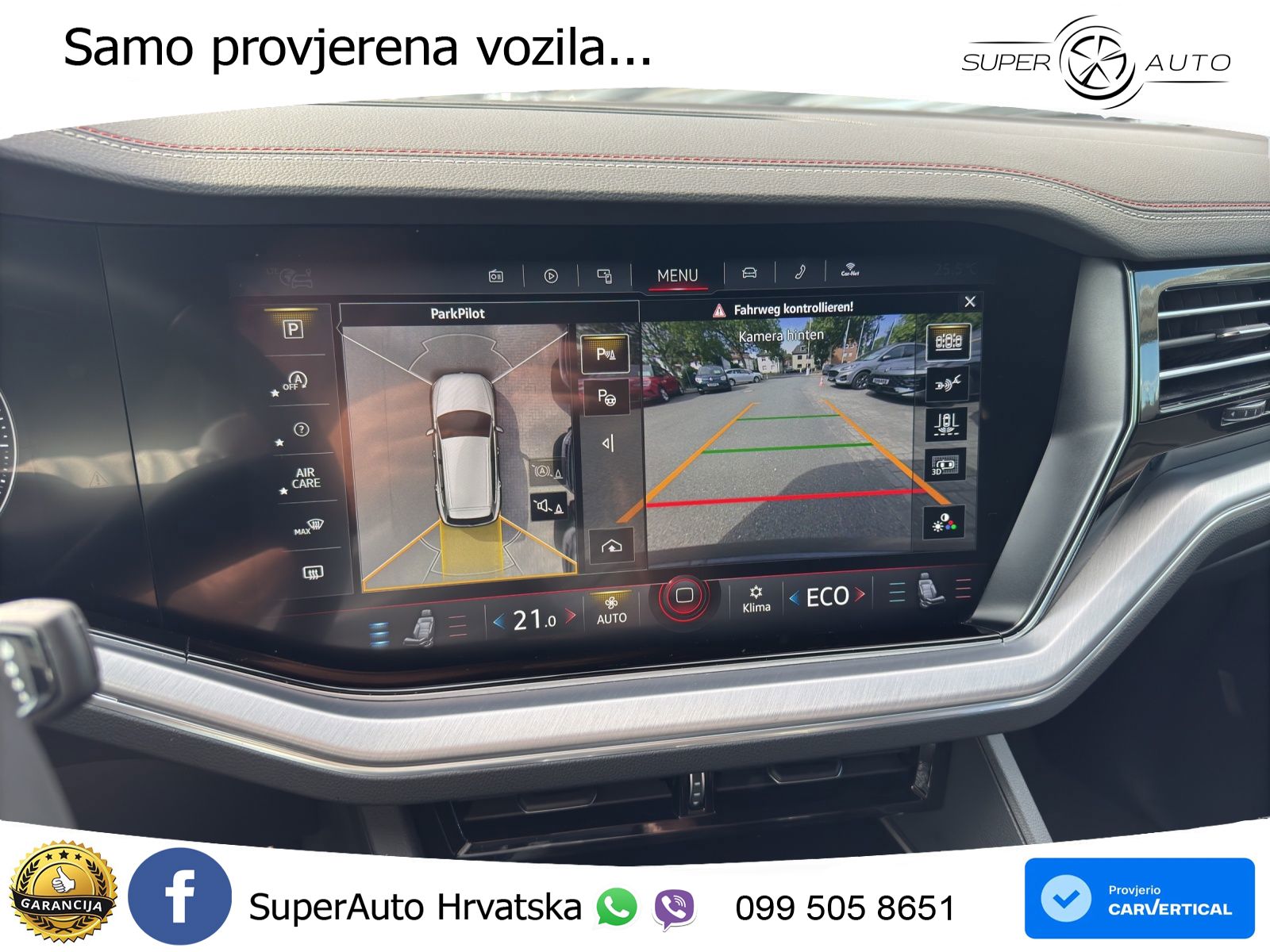 Volkswagen Touareg 3.0 V6 TDI (286 KS) 4MOTION Tiptronic ZRAČNI+ACC+GR SJED+KAM+PANO