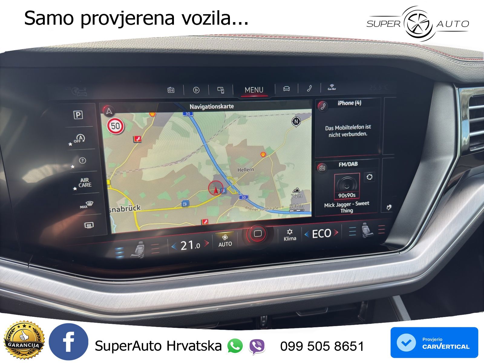 Volkswagen Touareg 3.0 V6 TDI (286 KS) 4MOTION Tiptronic ZRAČNI+ACC+GR SJED+KAM+PANO