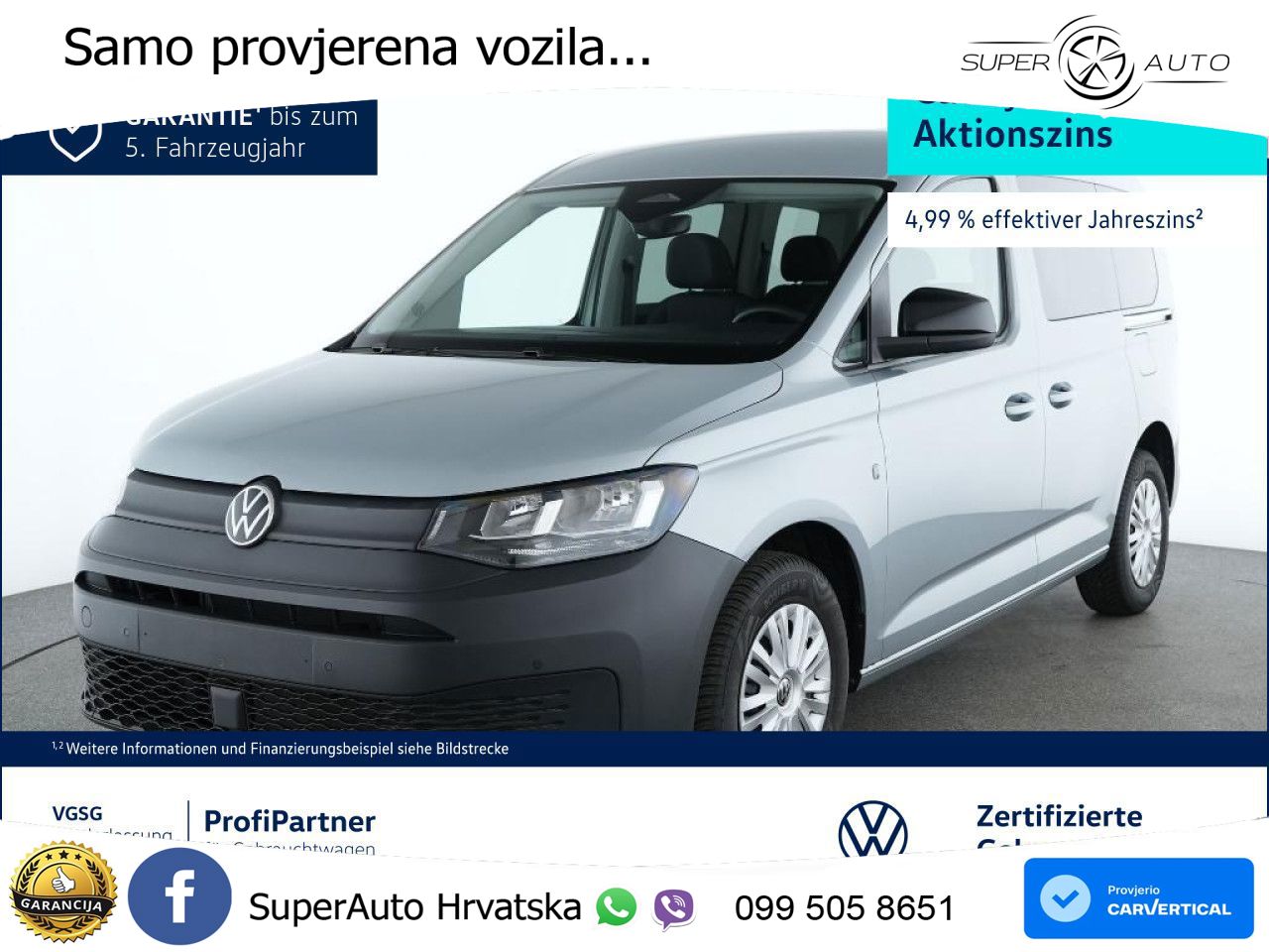Volkswagen Caddy Basis-Modell Kamera Sitzheizung Klima ZV 102 KS