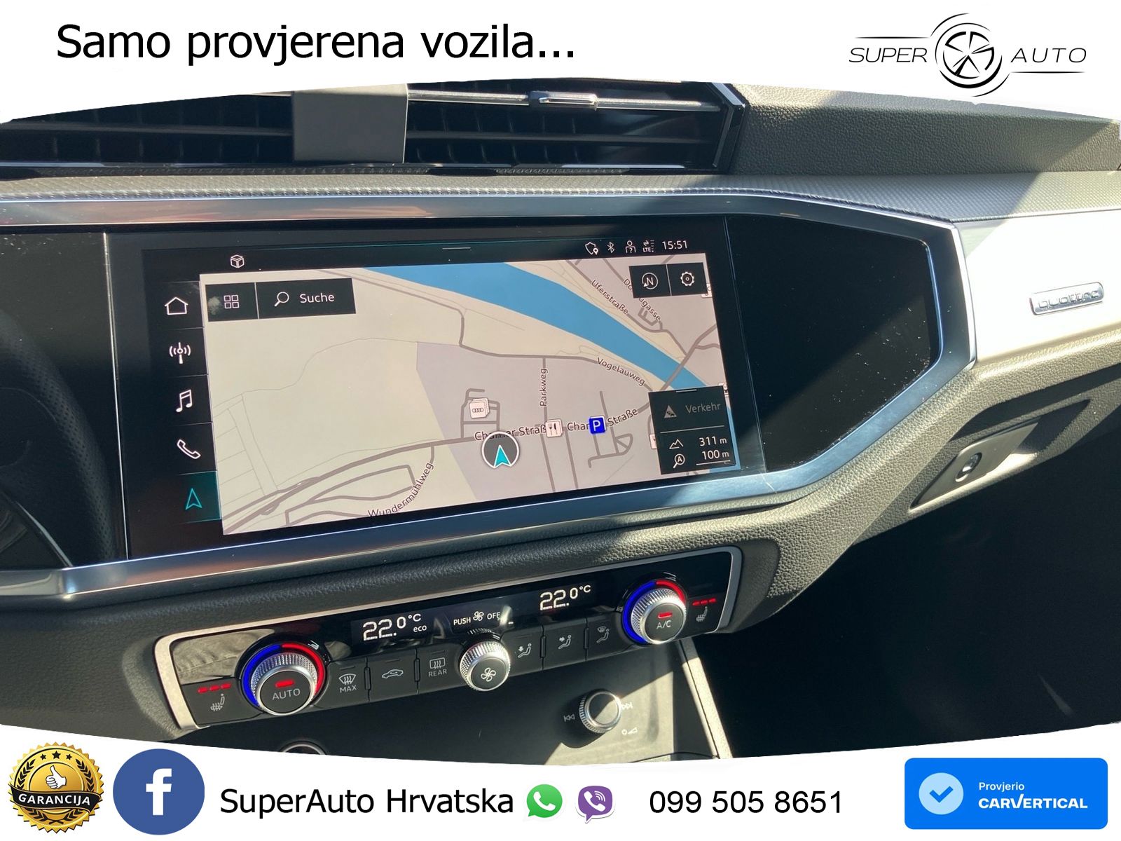 Audi Q3 Sportback 40 TDI (200 KS) quattro S tronic S line LED+GR SJED+ACC