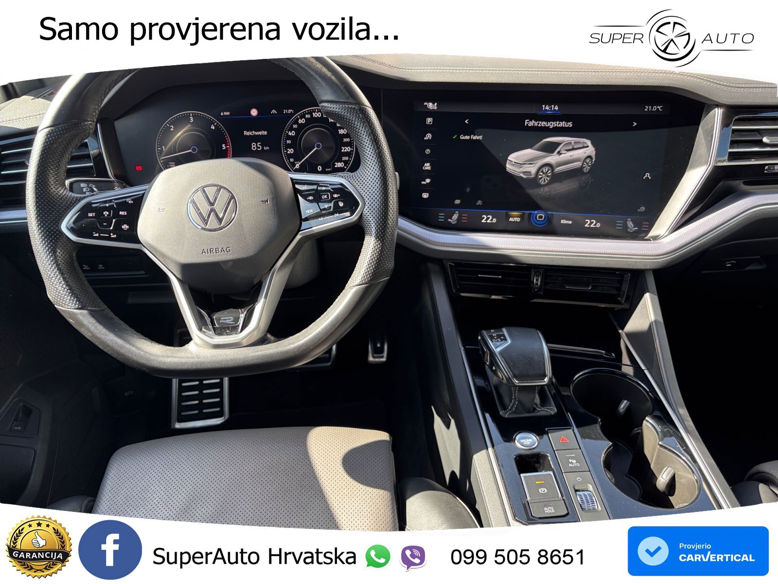 Volkswagen Touareg 3.0 V6 TDI (286 KS) 4MOTION Tiptronic R-Line ZRAČNI+ACC+4xGR SJED+KAM