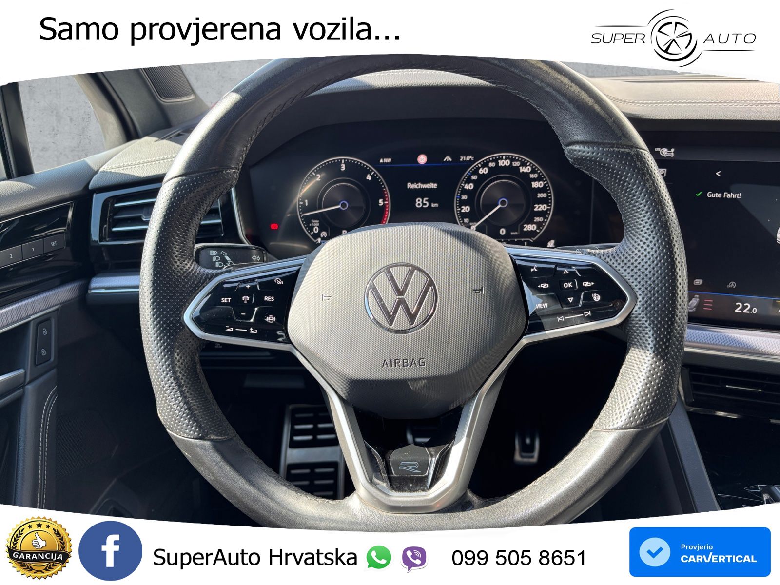 Volkswagen Touareg 3.0 V6 TDI (286 KS) 4MOTION Tiptronic R-Line ZRAČNI+ACC+4xGR SJED+KAM