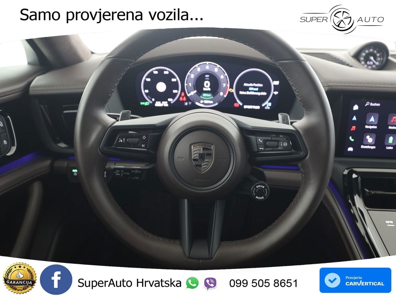 Porsche Panamera Turbo 4.0 V8 (680 KS) E-Hybrid PDK ZRAČNI+ACC+4xGR SJED+KAM