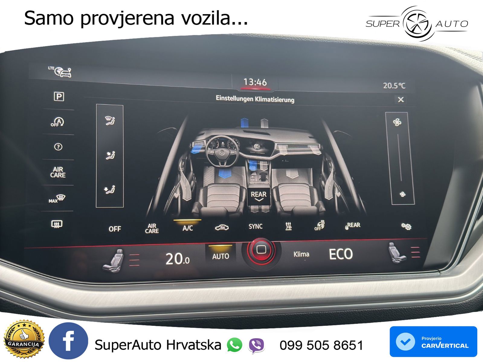 Volkswagen Touareg 3.0 V6 TDI (286 KS) 4MOTION Tiptronic R-Line ZRAČNI+ACC+4xGR SJED+KAM