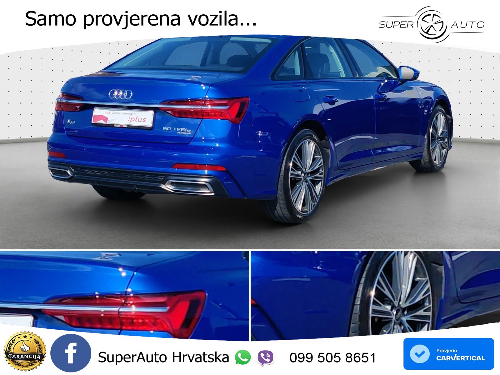 Audi A6 50 TFSIe (299 KS) quattro ultra S tronic S line MATRIX+GR SJED+KAM