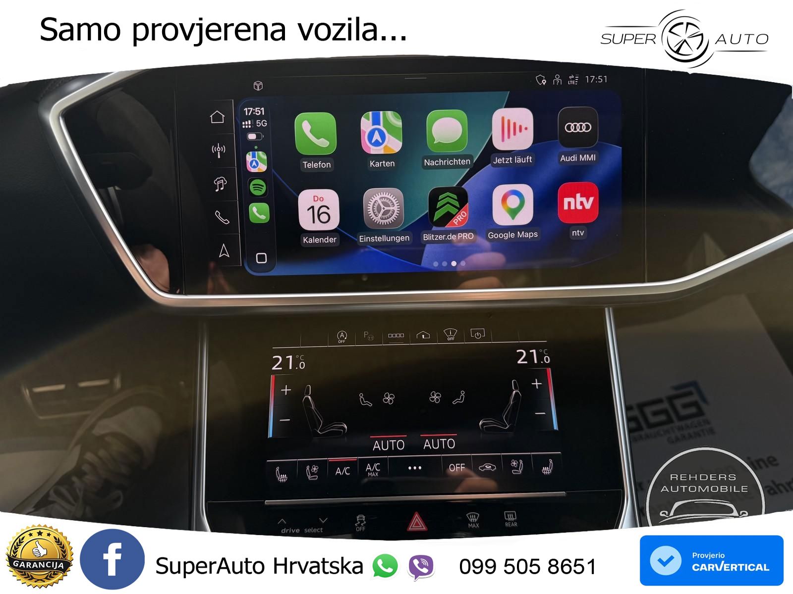 Audi RS6 Avant 4.0 TFSI V8 performance (630 KS)  quattro tiptronic ZRAČNI+ACC+GR SJED+KAM+PANO