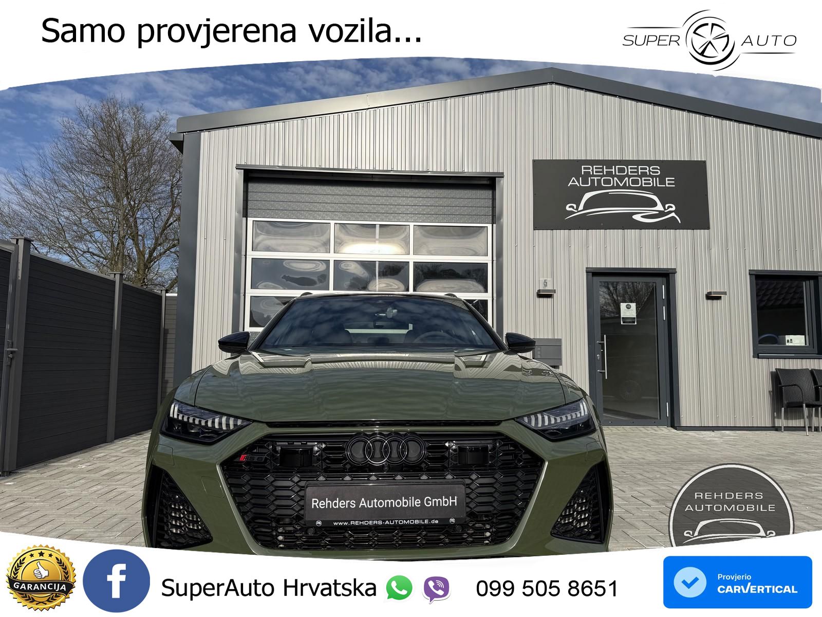 Audi RS6 Avant 4.0 TFSI V8 performance (630 KS)  quattro tiptronic ZRAČNI+ACC+GR SJED+KAM+PANO