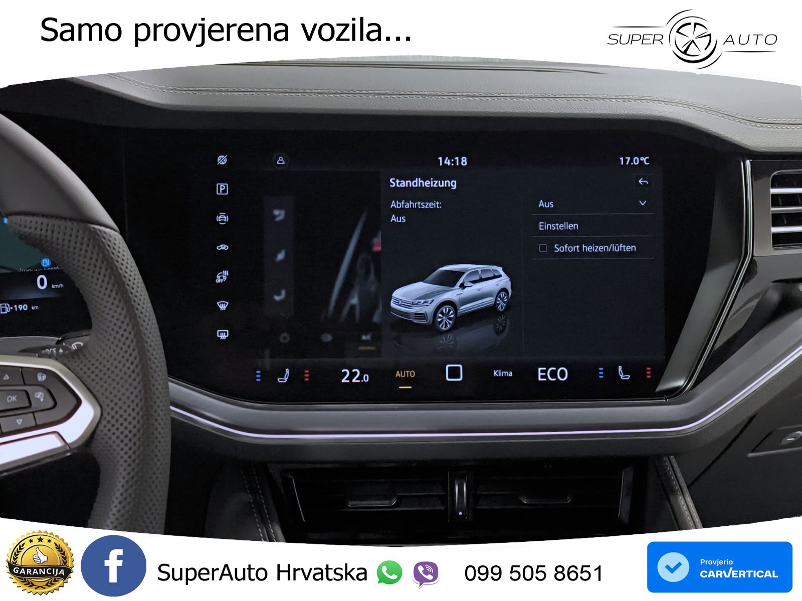 Volkswagen Touareg 3.0 V6 TDI (286 KS) 4MOTION Tiptronic ZRAČNI+ACC+GR SJED+KAM+PANO