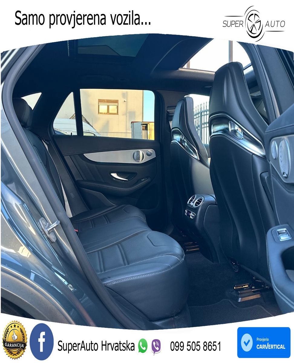 Mercedes AMG GLC 63 S V8 (510 KS) 4MATIC+ MCT ZRAČNI+ACC+GR SJED+KAM+PANO