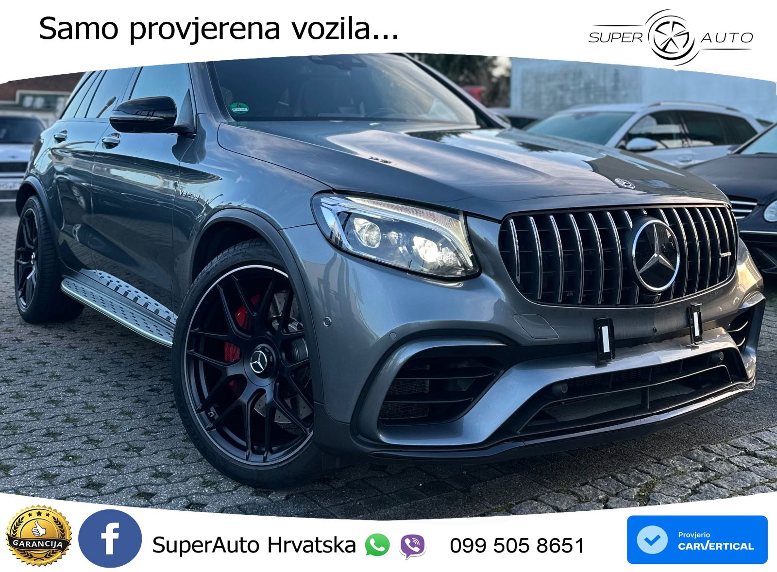 Mercedes AMG GLC 63 S V8 (510 KS) 4MATIC+ MCT ZRAČNI+ACC+GR SJED+KAM+PANO
