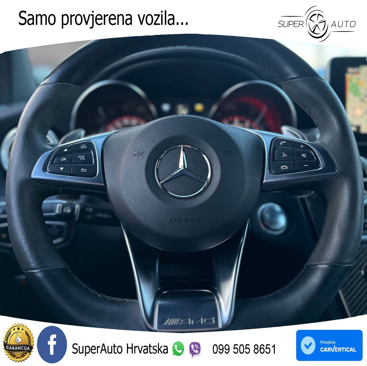 Mercedes AMG GLC 63 S V8 (510 KS) 4MATIC+ MCT ZRAČNI+ACC+GR SJED+KAM+PANO