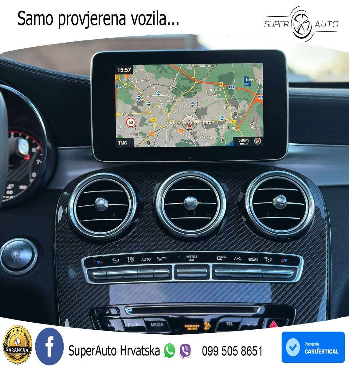 Mercedes AMG GLC 63 S V8 (510 KS) 4MATIC+ MCT ZRAČNI+ACC+GR SJED+KAM+PANO