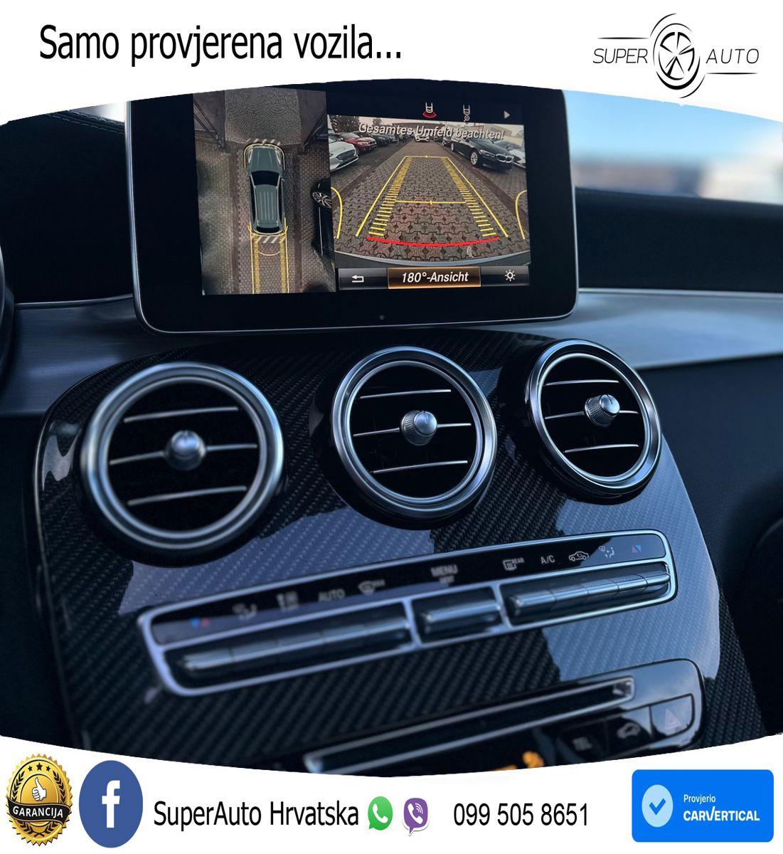 Mercedes AMG GLC 63 S V8 (510 KS) 4MATIC+ MCT ZRAČNI+ACC+GR SJED+KAM+PANO