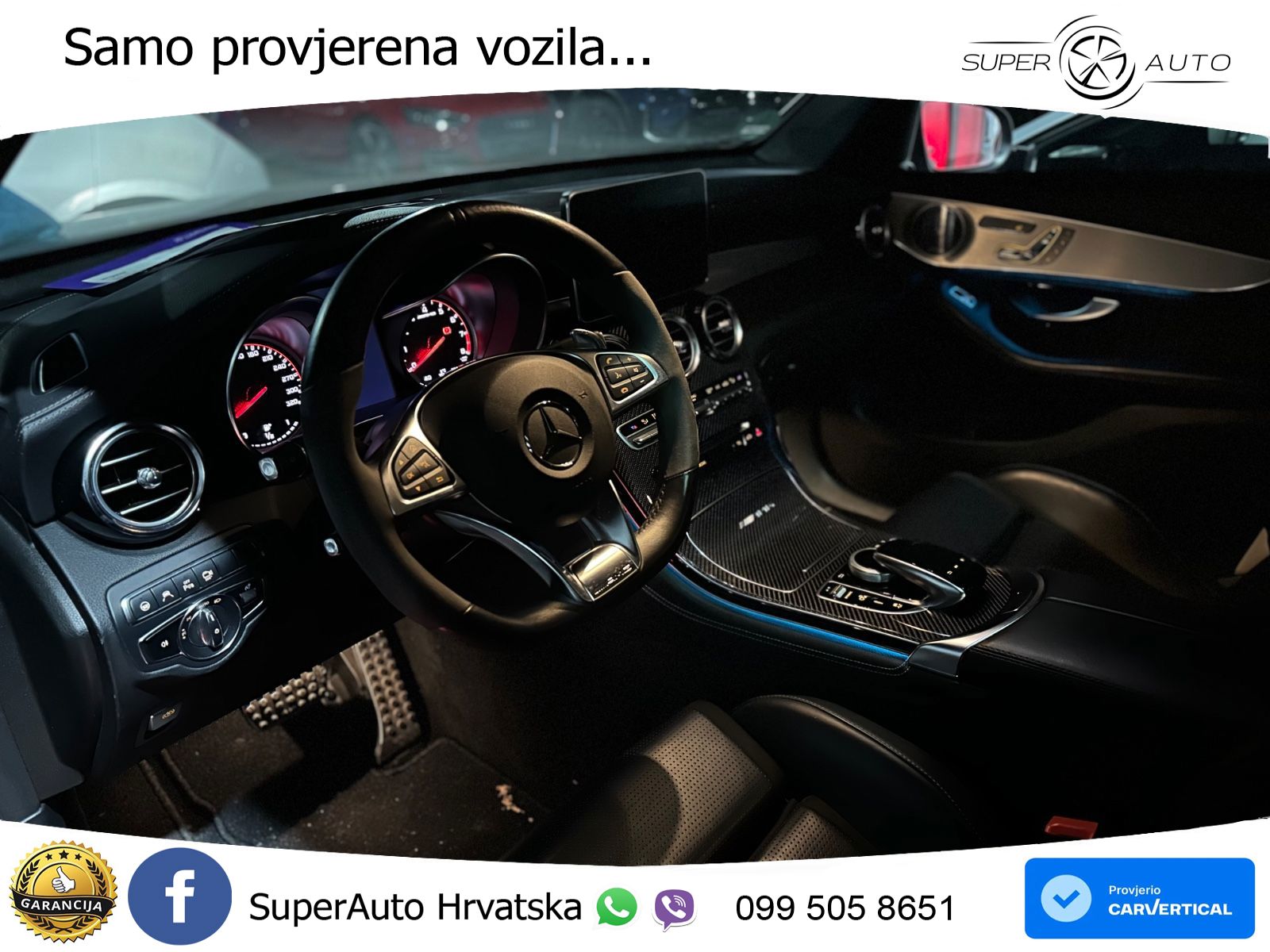 Mercedes AMG GLC 63 S V8 (510 KS) 4MATIC+ MCT ZRAČNI+ACC+GR SJED+KAM+PANO