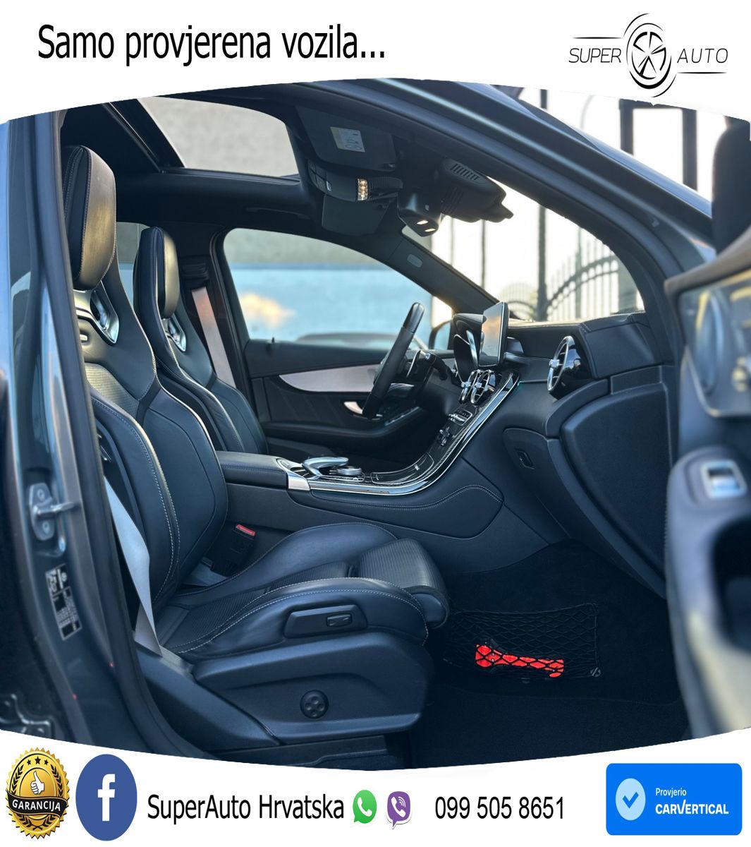 Mercedes AMG GLC 63 S V8 (510 KS) 4MATIC+ MCT ZRAČNI+ACC+GR SJED+KAM+PANO