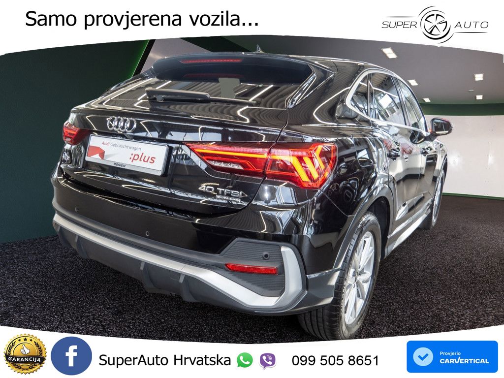 Audi Q3 II Sportback 40 TFSI (190 KS) quattro S tronic S line LED+GR SJED+ACC