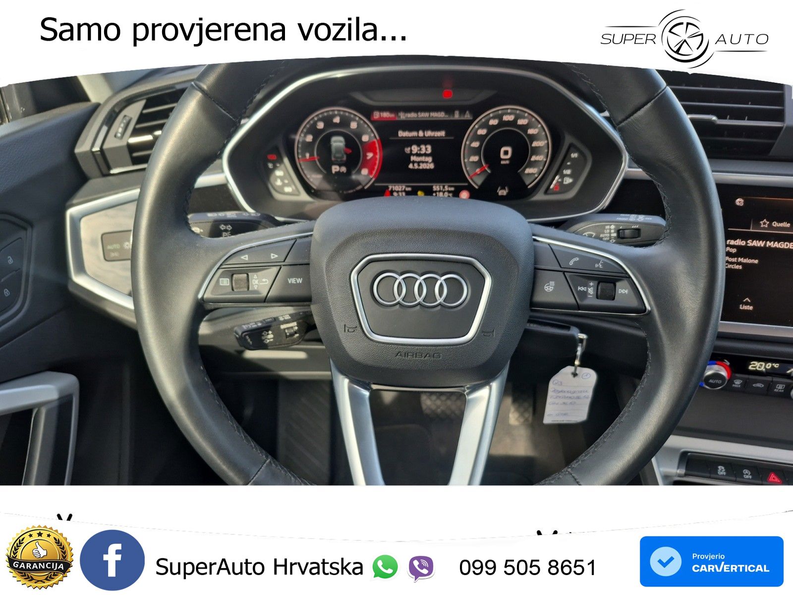 Audi Q3 40 TFSI (190 KS) quattro S tronic S line LED+GR SJED+ACC