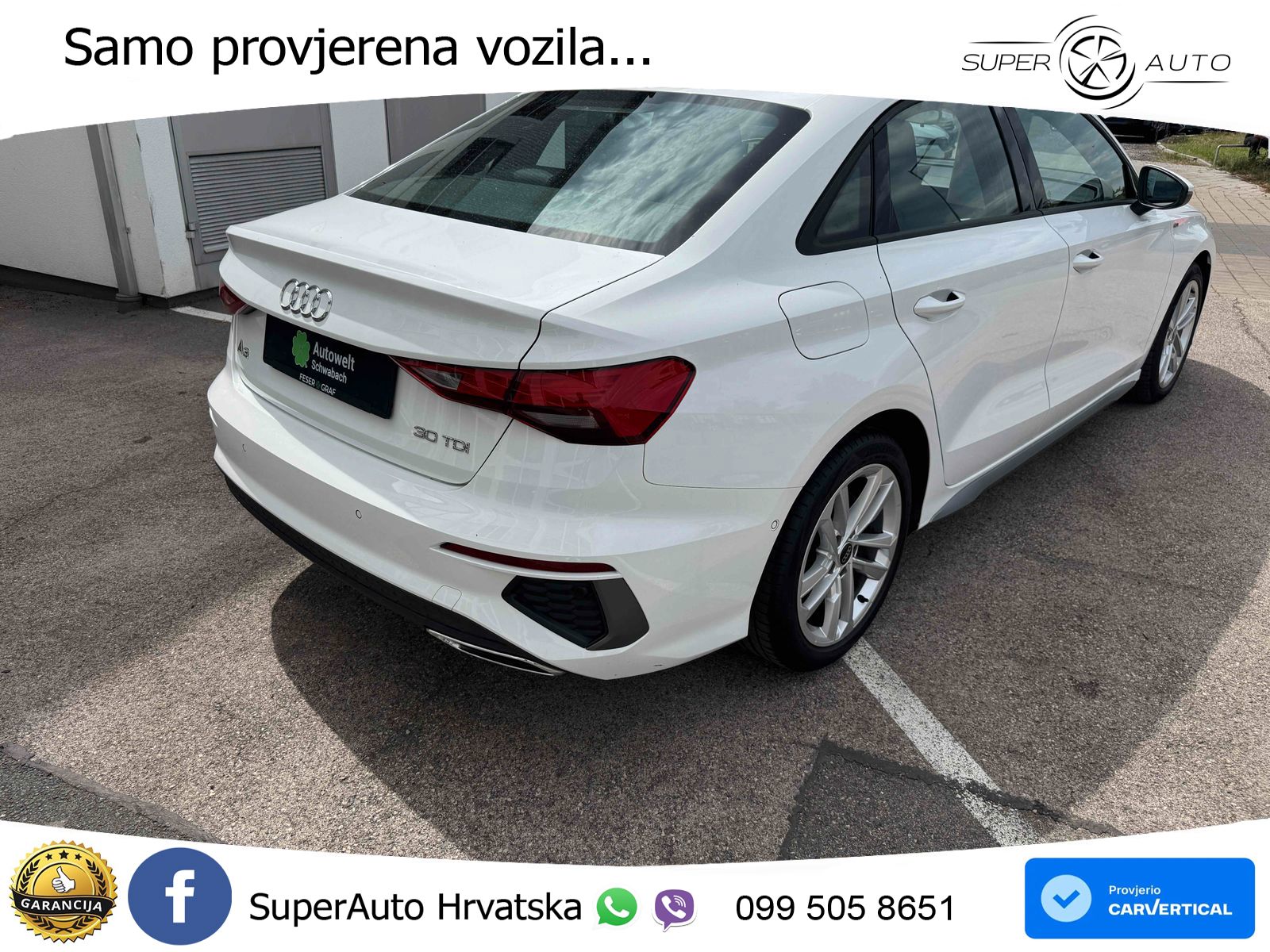 Audi A3 Limuzina 35 TDI (150 KS) S tronic S line