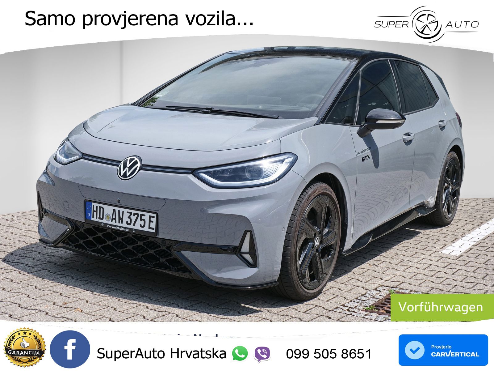 Volkswagen ID.3 GTX 84 kWh (286 KS) LED+GR SJED+ACC