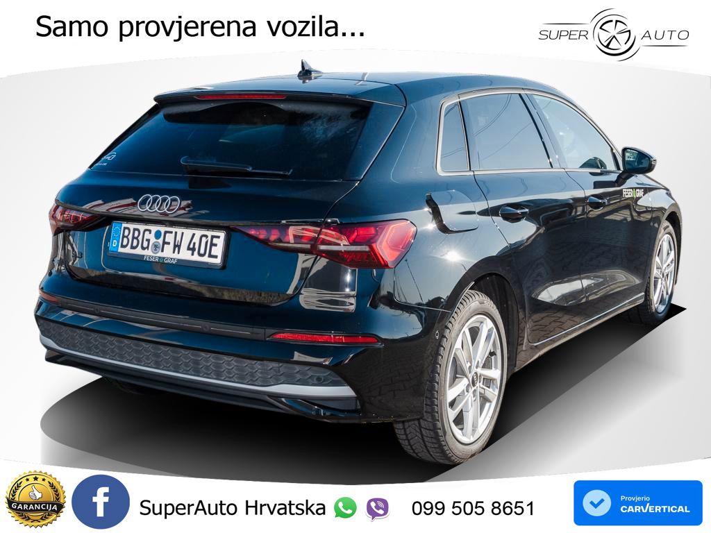 Audi A3 Sportback 40 TFSI e (204 KS) Plug-in Hybrid S tronic advanced LED+GR SJED+ACC
