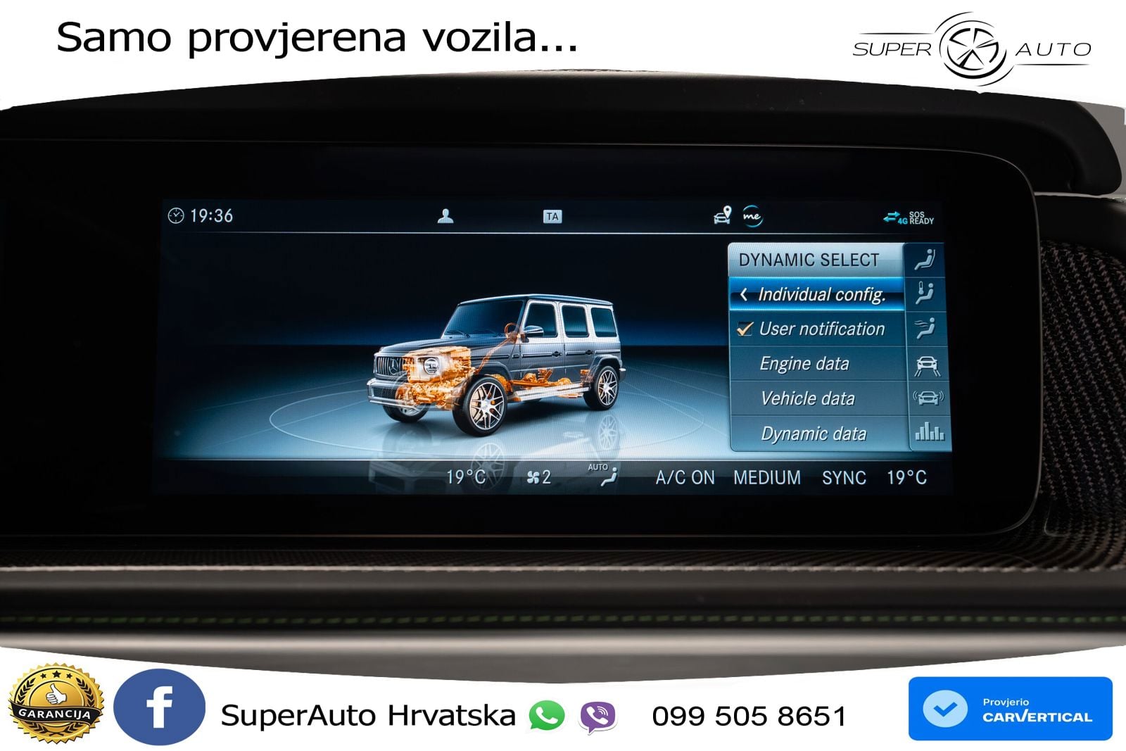 Mercedes AMG G 63 Long V8 (585 KS) 4MATIC 9G-TRONIC AMG SPEEDSHIFT TCT LED+GR SJED+ACC
