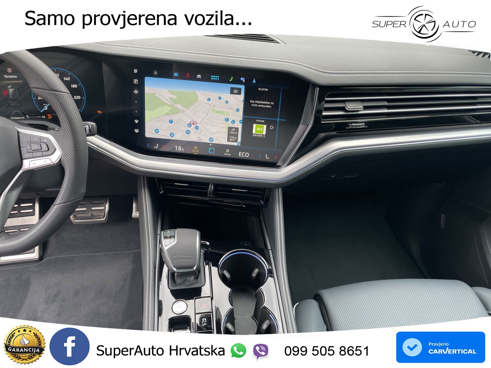 Volkswagen Touareg 3.0 V6 TDI (286 KS) 4MOTION Tiptronic ZRAČNI+ACC+GR SJED+KAM+PANO