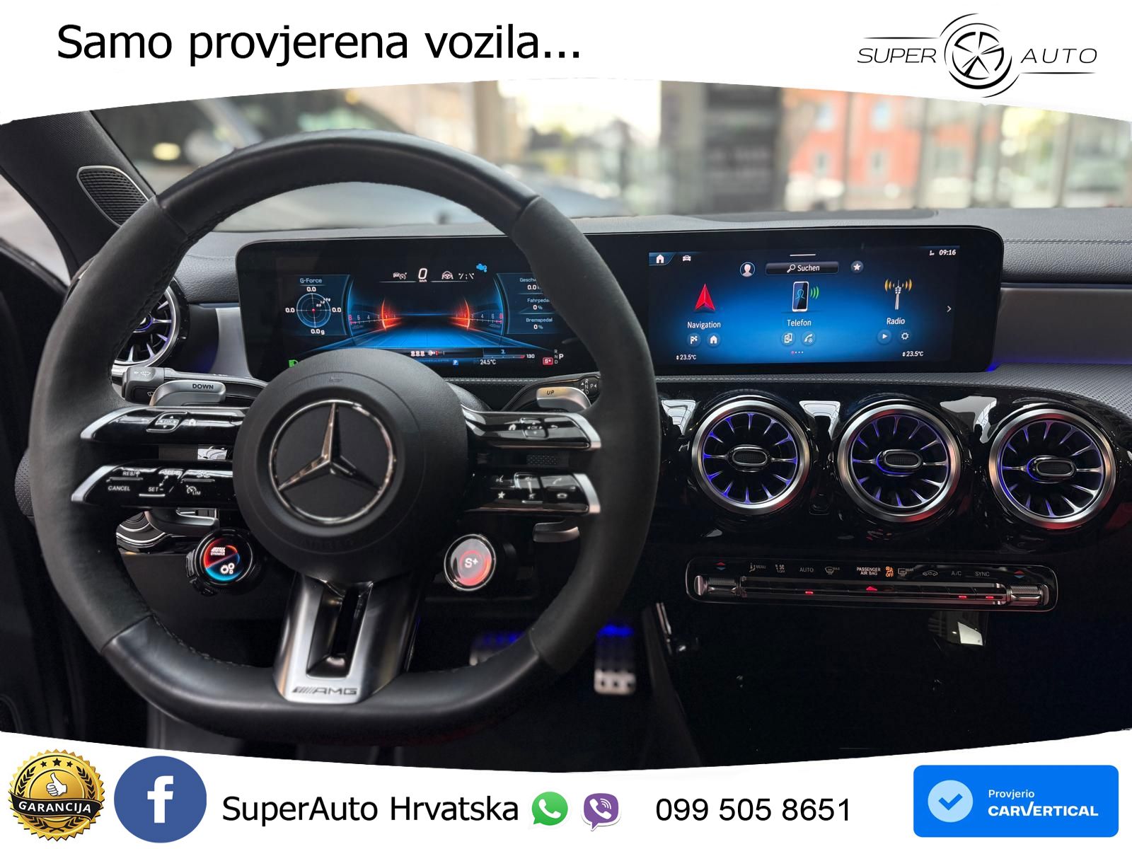 Mercedes-Benz AMG A 45 S 4MATIC+ AMG SPEEDSHIFT DCT 8G ACC+HEAD+GR SJED+360+PANO