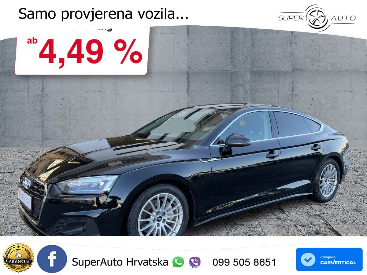 Audi A5 Sportback 40 TDI (204 KS) quattro S tronic LED+GR SJED+ACC