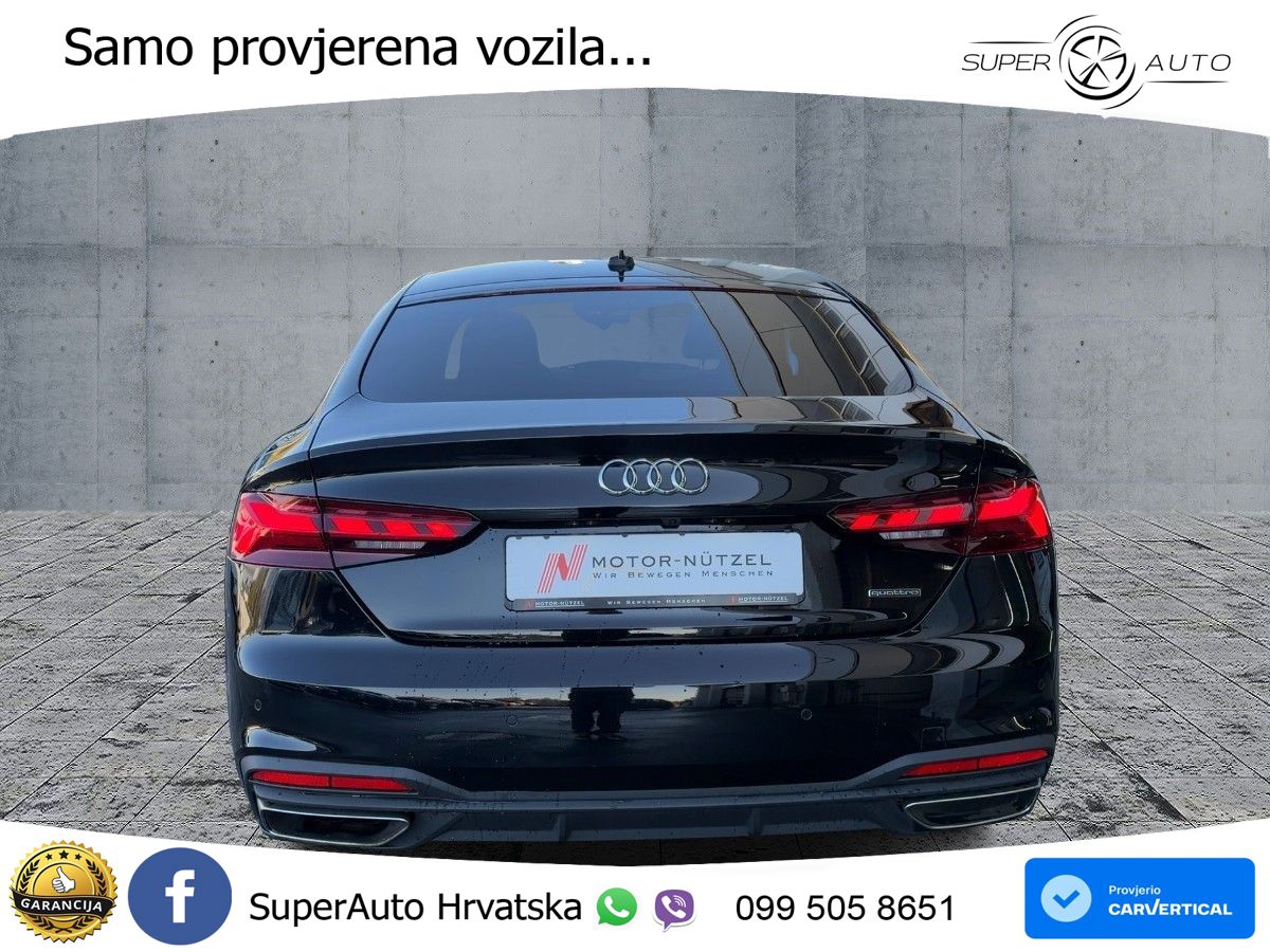 Audi A5 Sportback 40 TDI (204 KS) quattro S tronic LED+GR SJED+ACC