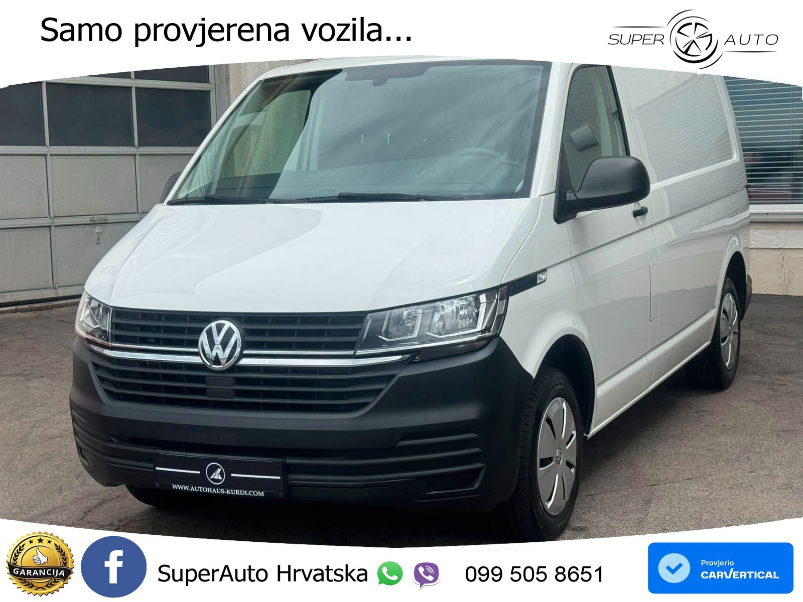 Volkswagen T6.1 Transporter 2.0TDI L1H1 KLIMA BT PDC 150 KS