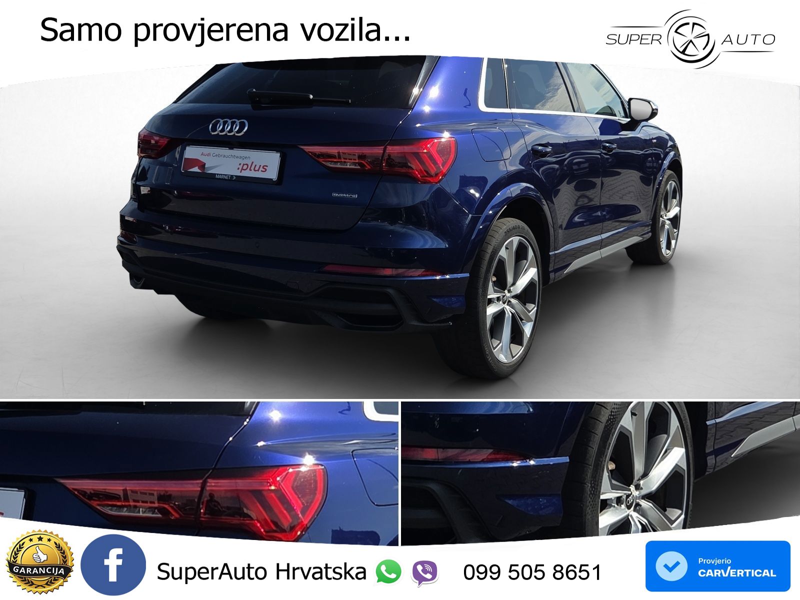 Audi Q3 40 TFSI (190 KS) quattro S tronic S line MATRIX+GR SJED+KAM