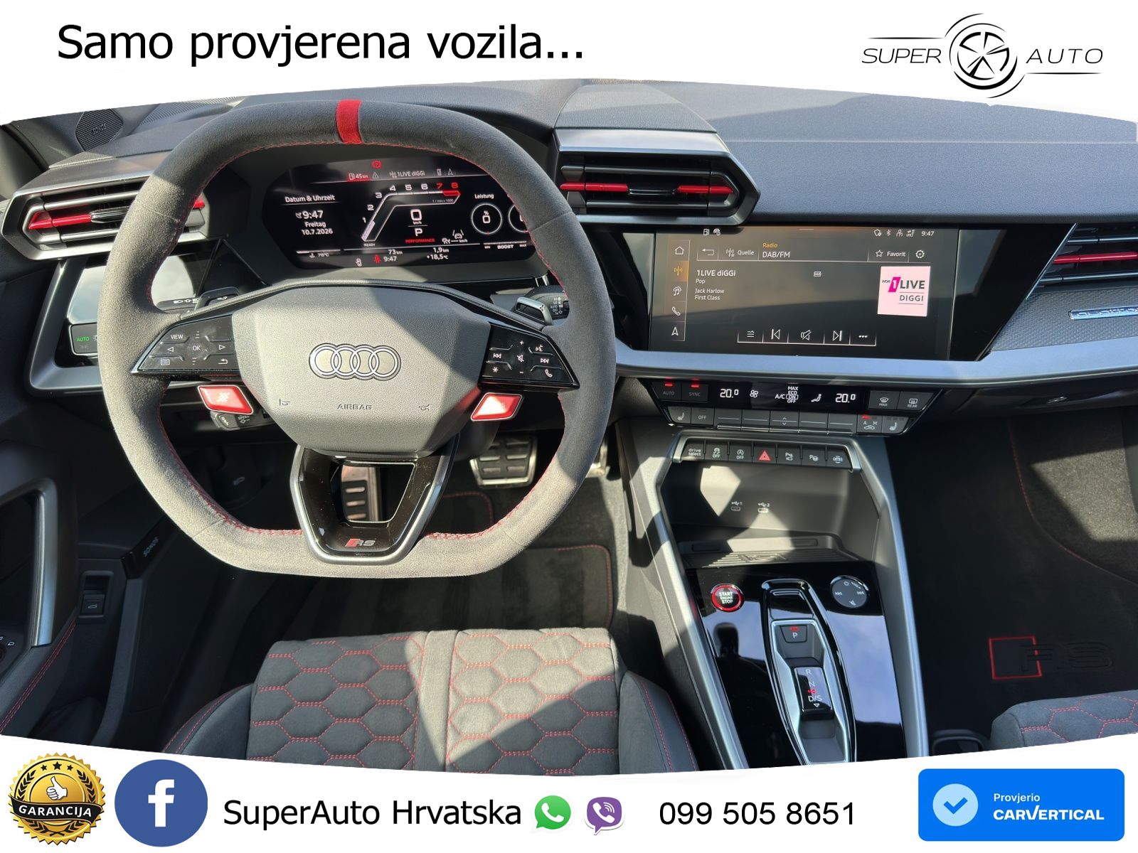Audi RS3 Sedan 2.5 TFSI (400 KS) quattro S tronic LED+GR SJED+ACC