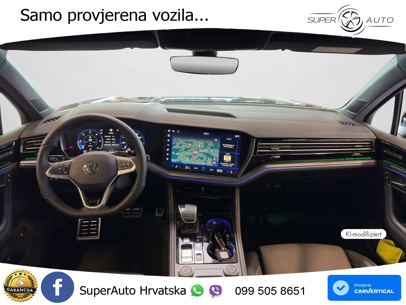 Volkswagen Touareg 3.0 V6 TDI (286 KS) 4MOTION Tiptronic ZRAČNI+ACC+GR SJED+KAM+PANO
