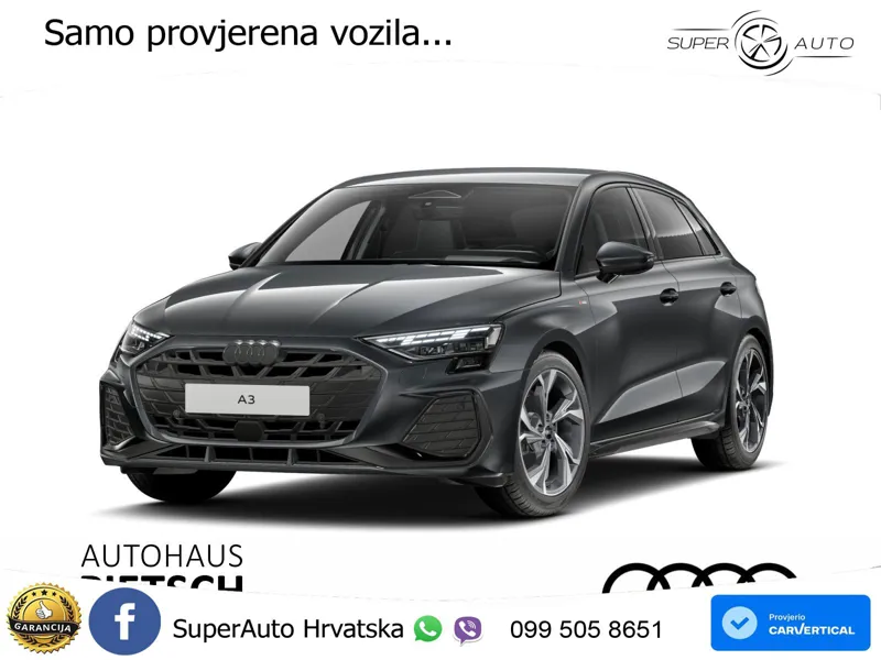 Audi A3 35 TFSI (150 KS) S tronic S line LED+GR SJED+ACC