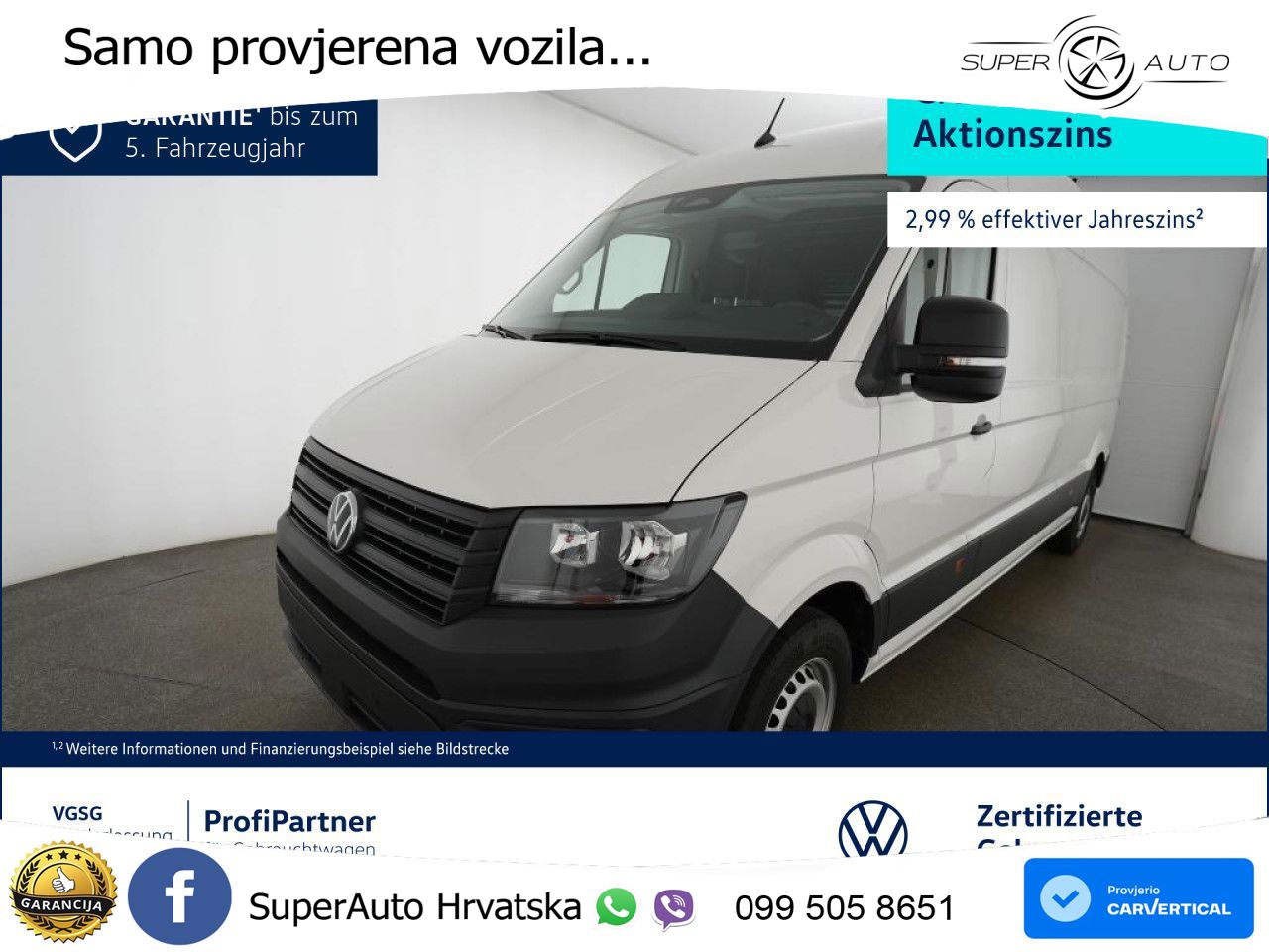 Volkswagen Crafter Kasten lang Sitzhzg. Kamera Klima 5 ZV 140 KS
