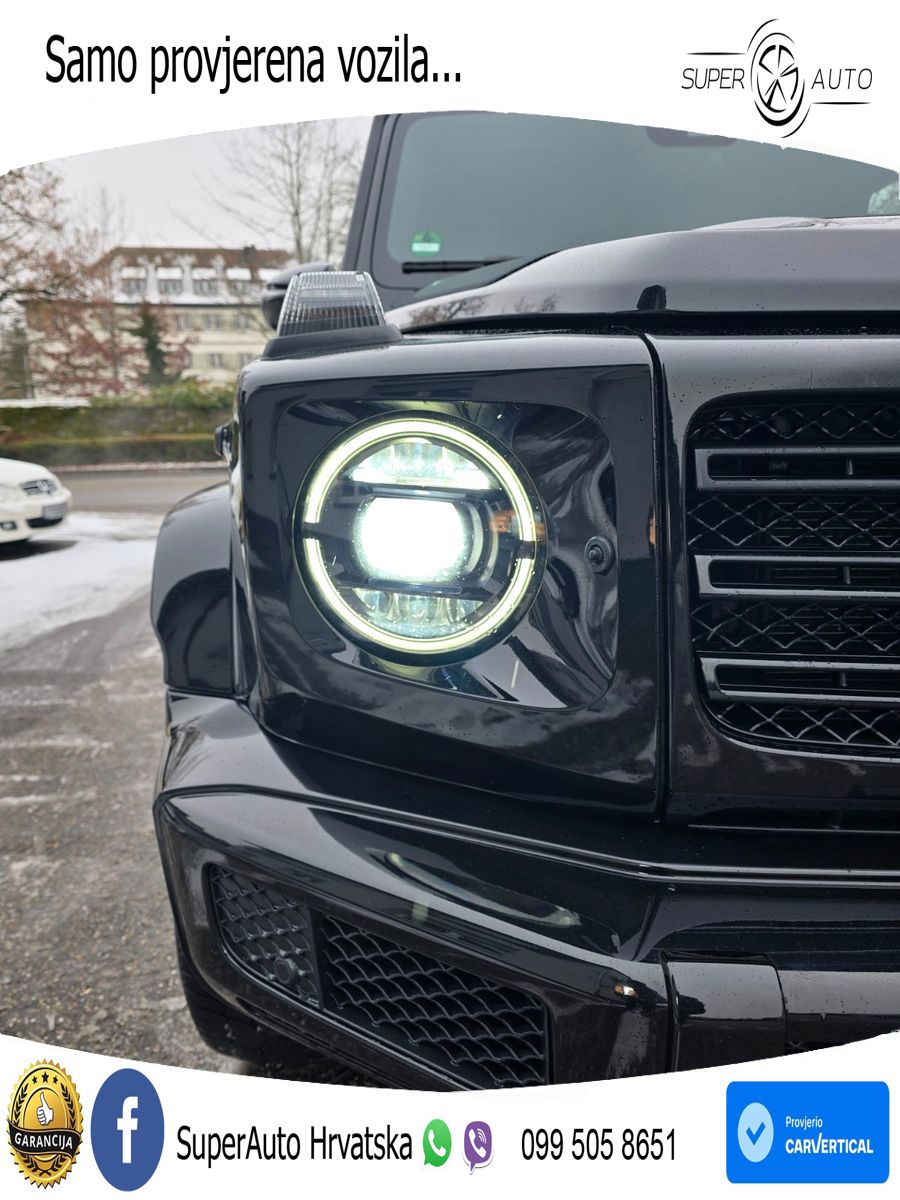 Mercedes G 500 Long V8 (422 KS) 4MATIC 9G-TRONIC AMG ZRAČNI+ACC+GR SJED+360+PANO