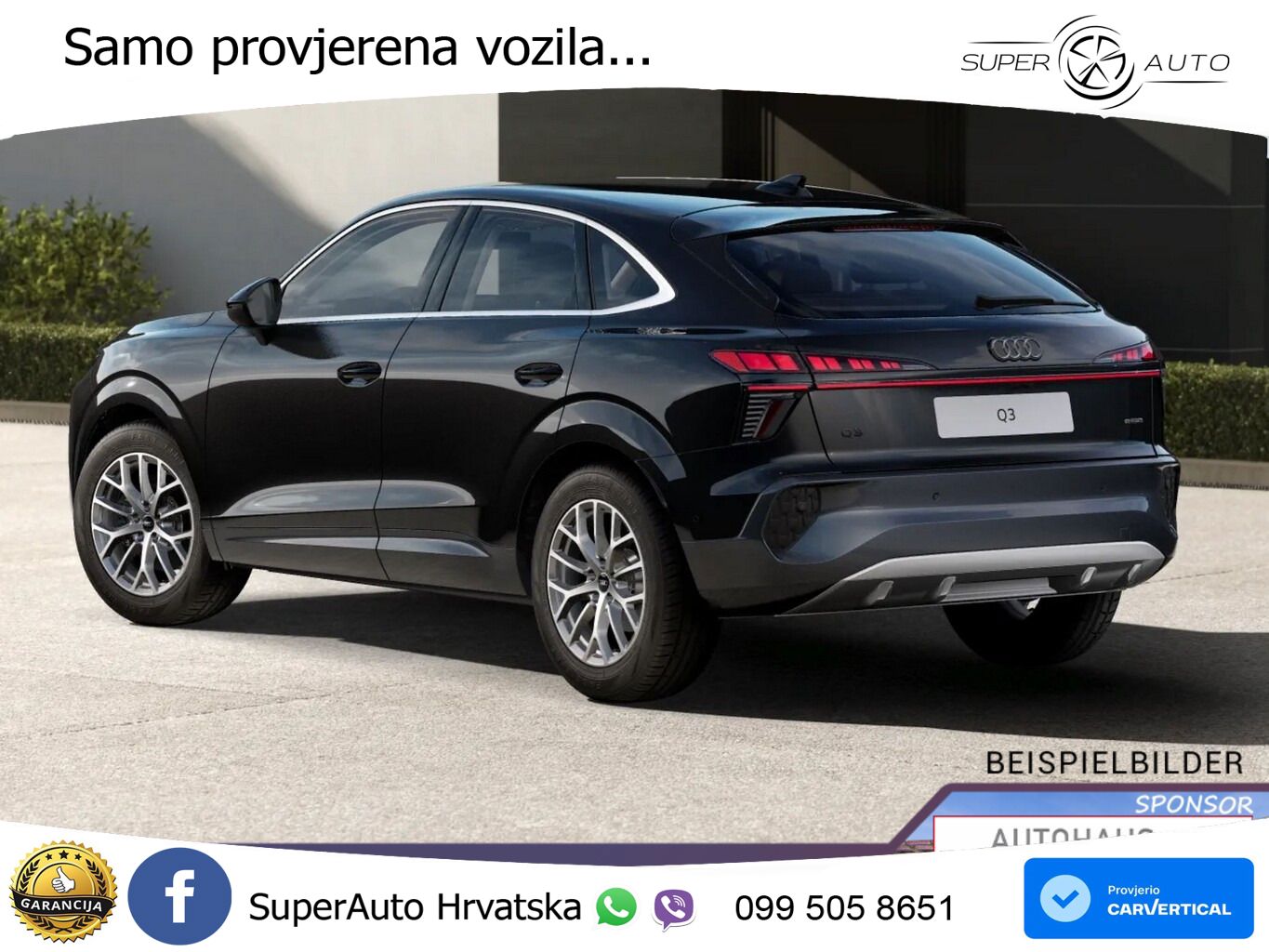 Audi Q3 Sportback 2.0 TDI (193 KS) quattro S tronic LED+GR SJED+ACC