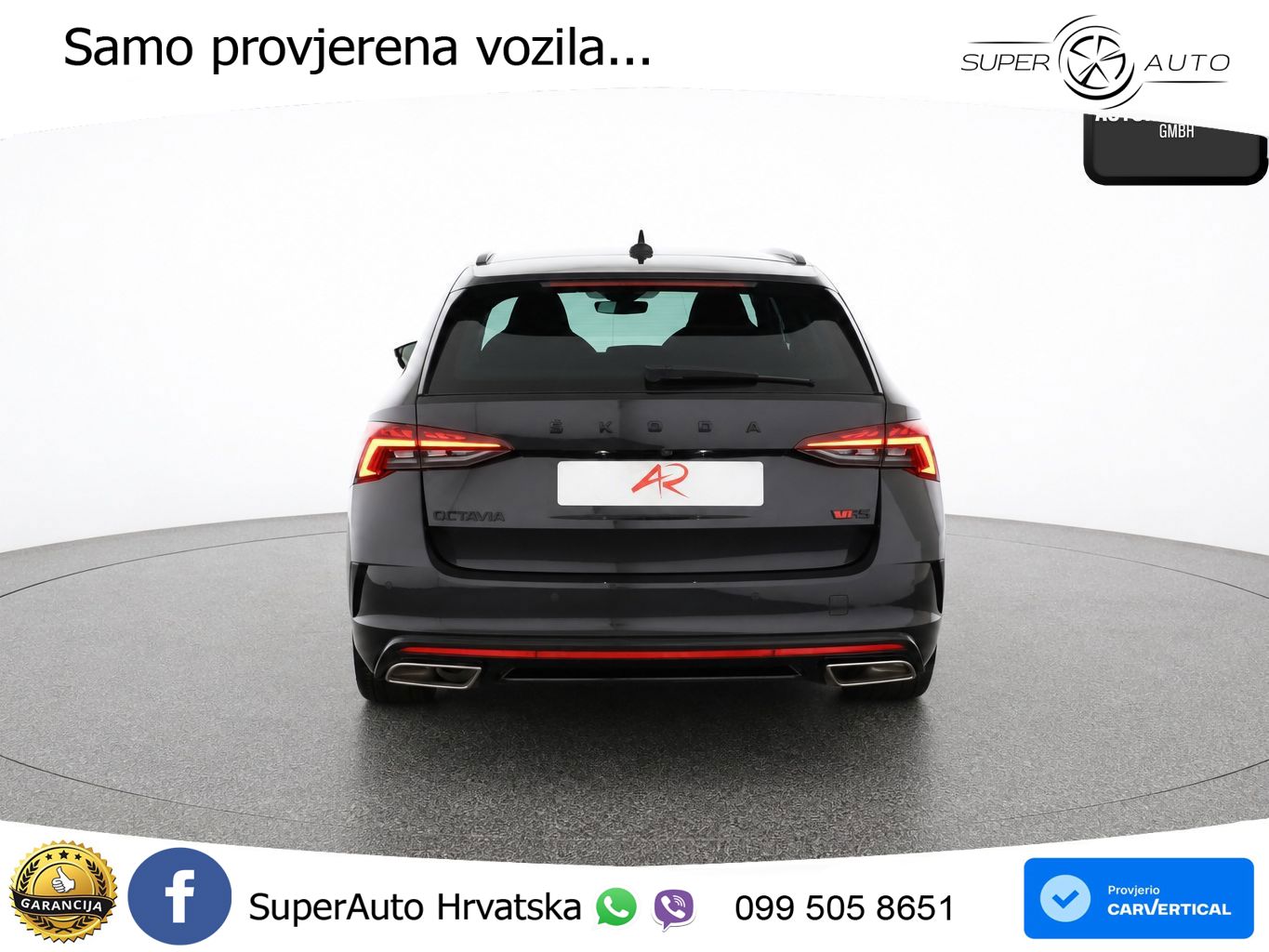 Škoda Octavia Combi RS 2.0 TDI (200 KS) DSG LED+GR SJED+ACC