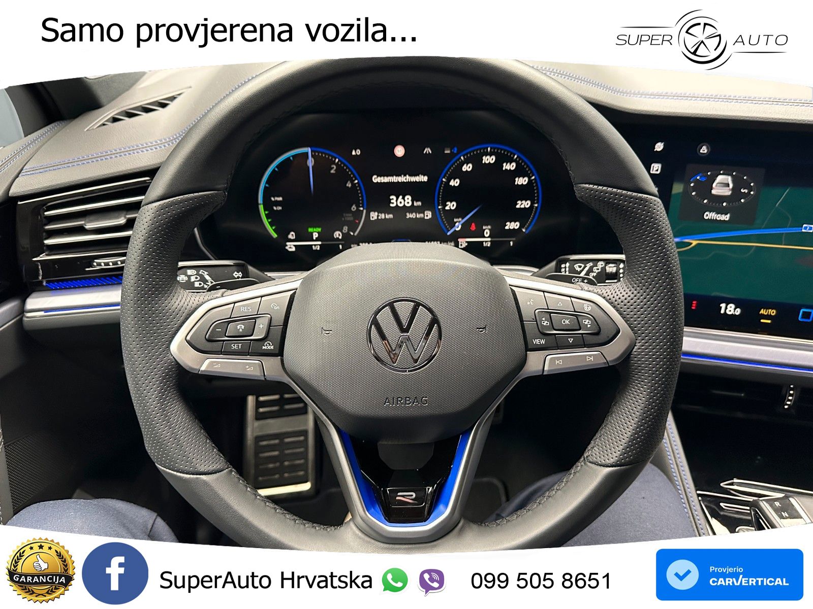 Volkswagen Touareg R 3.0 V6 TFSI (462 KS) 4MOTION Tiptronic LED+GR SJED+ACC