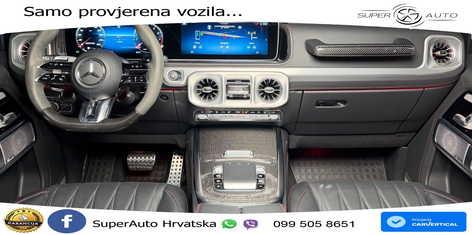 Mercedes AMG G 63 Long V8 (585 KS) 4MATIC 9G-TRONIC AMG SPEEDSHIFT TCT ZRAČNI+ACC+GR SJED+360