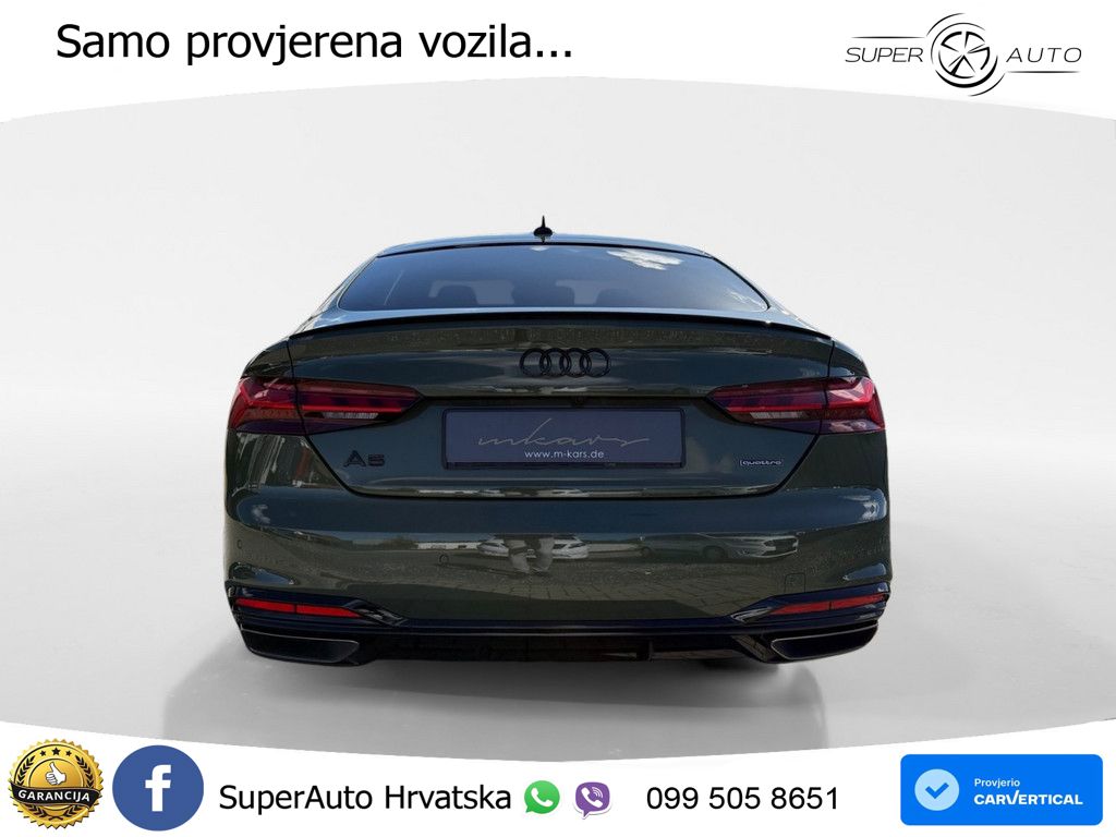 Audi A5 Sportback 45 TFSI (265 KS) quattro S tronic S line MATRIX+GR SJED+KAM
