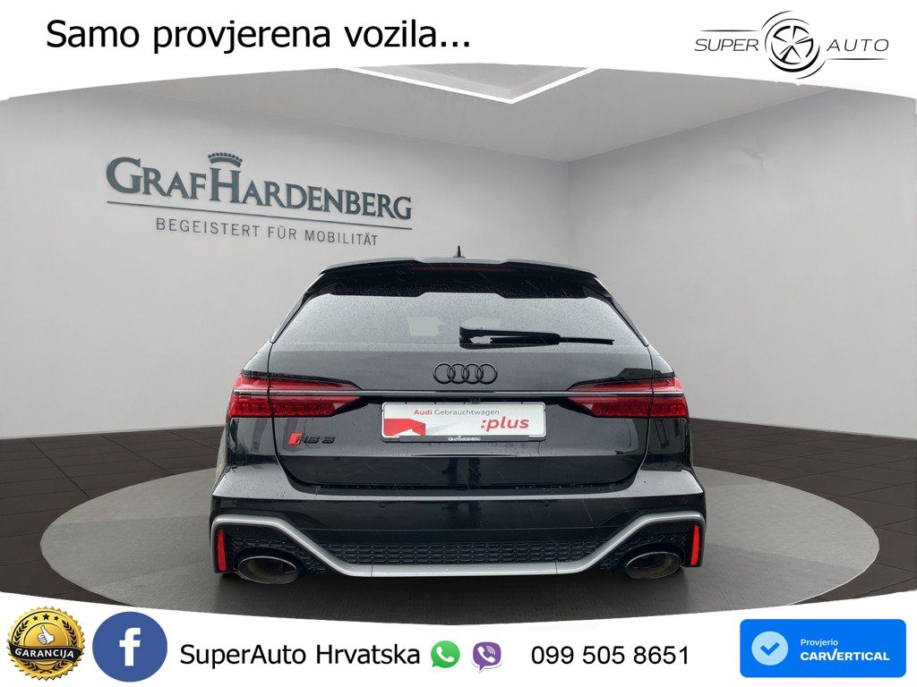Audi RS6 Avant 4.0 TFSI V8 performance (630 KS)  quattro tiptronic Kuka ZRAČNI+ACC+4xGR SJED+KAM