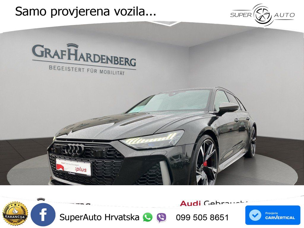 Audi RS6 Avant 4.0 TFSI V8 performance (630 KS)  quattro tiptronic Kuka ZRAČNI+ACC+4xGR SJED+KAM