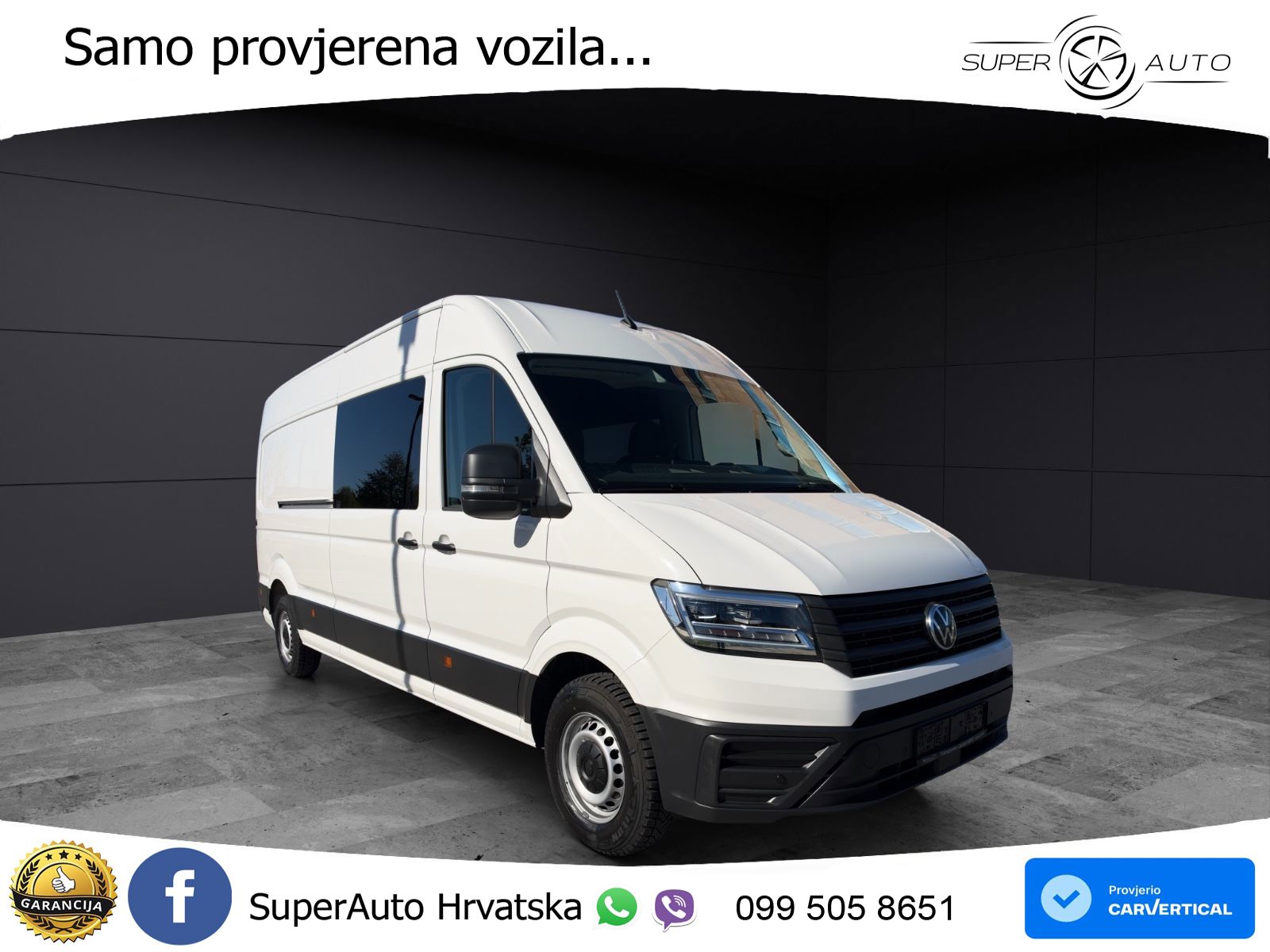 Volkswagen Crafter L4H3 7 Sitzer Automatik AHK 270° Türen 177 KS