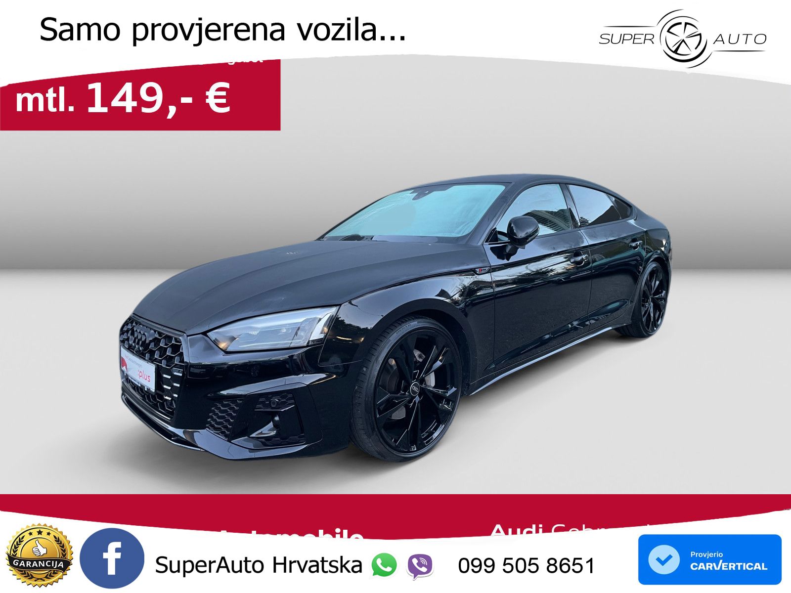 Audi A5 Sportback  40 TFSI (204 KS) S tronic S line LED+GR SJED+ACC