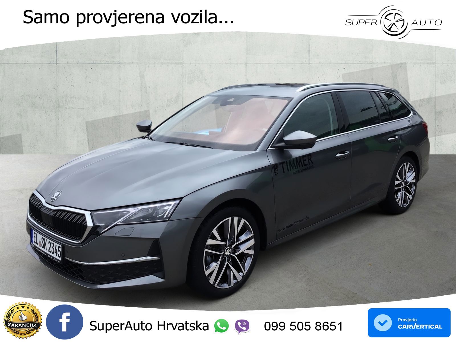 Škoda Octavia Combi 2.0 TDI (150 KS) DSG LED+GR SJED+ACC