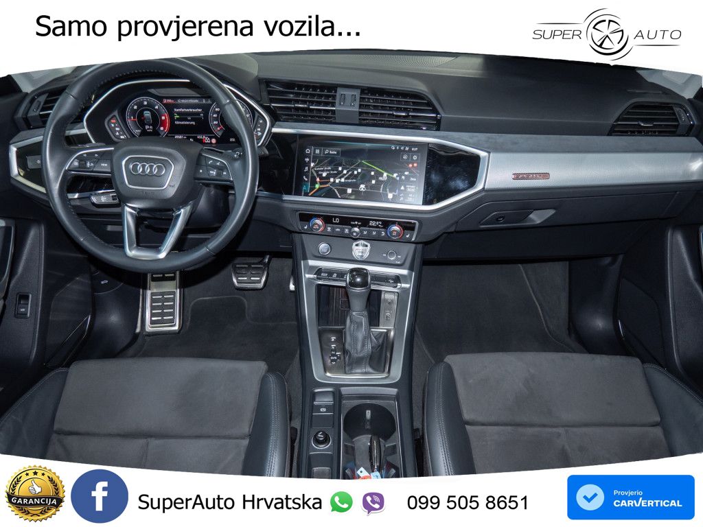 Audi Q3 Sportback 40 TDI (190 KS) quattro S tronic S line LED+GR SJED+ACC