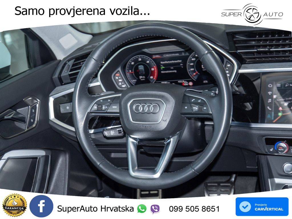 Audi Q3 Sportback 40 TDI (190 KS) quattro S tronic S line LED+GR SJED+ACC