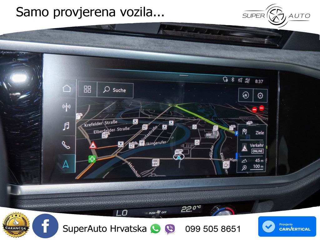 Audi Q3 Sportback 40 TDI (190 KS) quattro S tronic S line LED+GR SJED+ACC